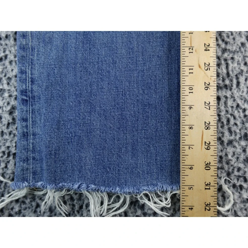 J Crew 84 Low‎ Rise Wide Leg Jeans Medium Wash Distressed Size 25